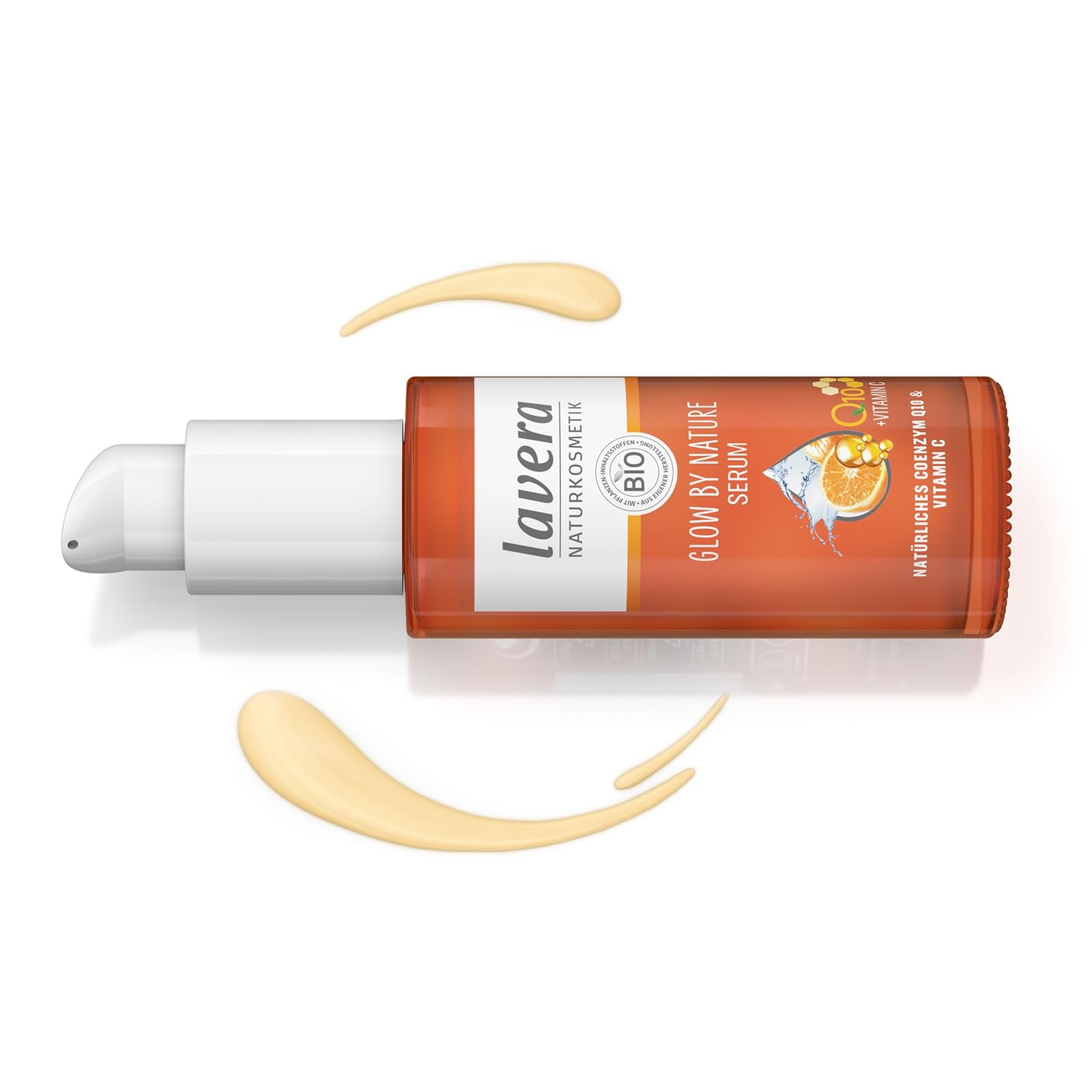 lavera Glow by Nature Serum - Face Serum with Q10 & Vitamin C for a Radiant Complexion - Moisturizing Facial Serum - Anti Wrinkle - PETA Certified - dailyvitalstore