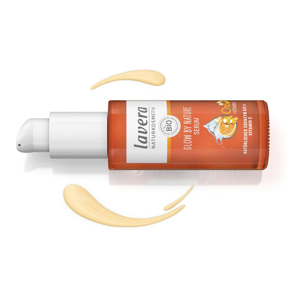 lavera Glow by Nature Serum - Face Serum with Q10 & Vitamin C for a Radiant Complexion - Moisturizing Facial Serum - Anti Wrinkle - PETA Certified - dailyvitalstore