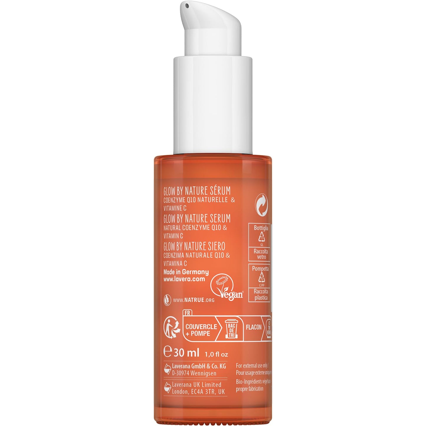 lavera Glow by Nature Serum - Face Serum with Q10 & Vitamin C for a Radiant Complexion - Moisturizing Facial Serum - Anti Wrinkle - PETA Certified - dailyvitalstore