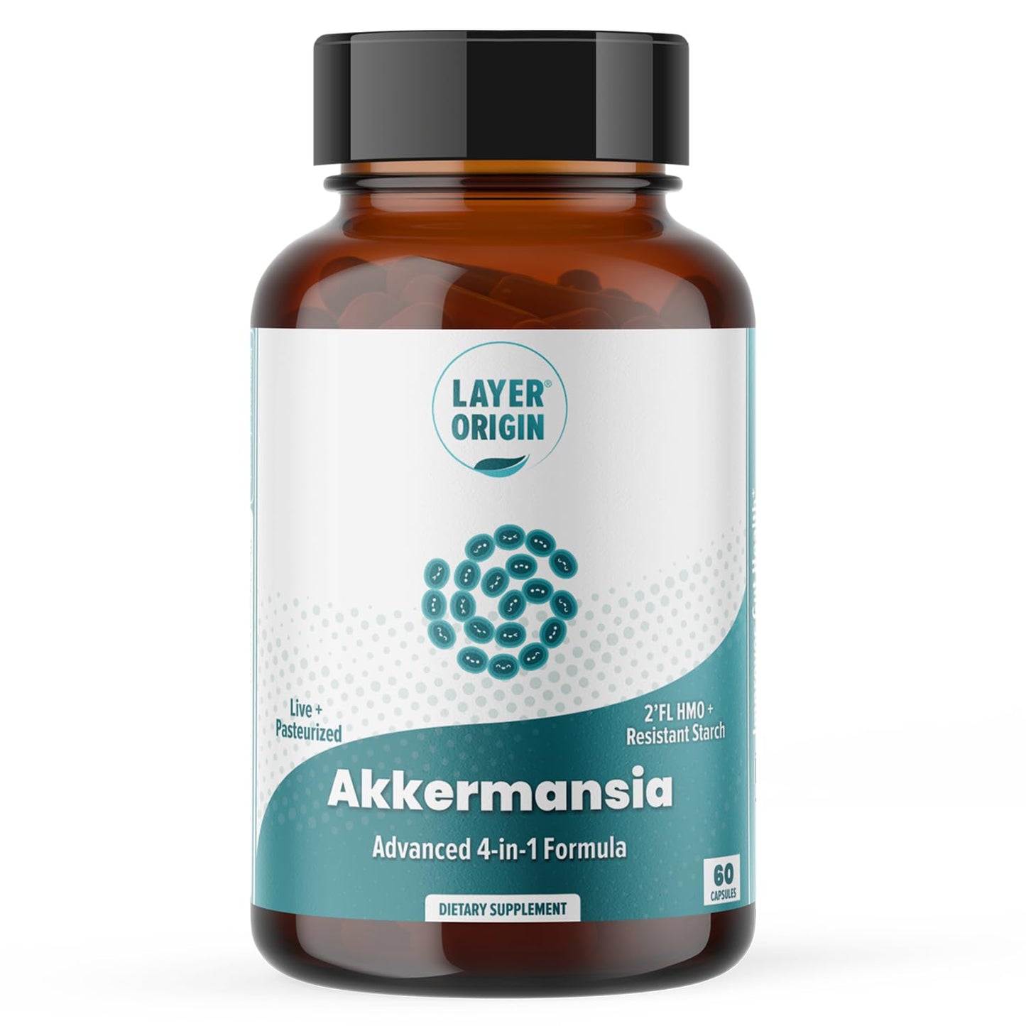 Layer Origin Akkermansia muciniphila Probiotic, with Both Live + Pasteurized Akkermansia and PureHMO Prebiotic, Validated Strain, Updated 4-in-1 Formula - dailyvitalstore