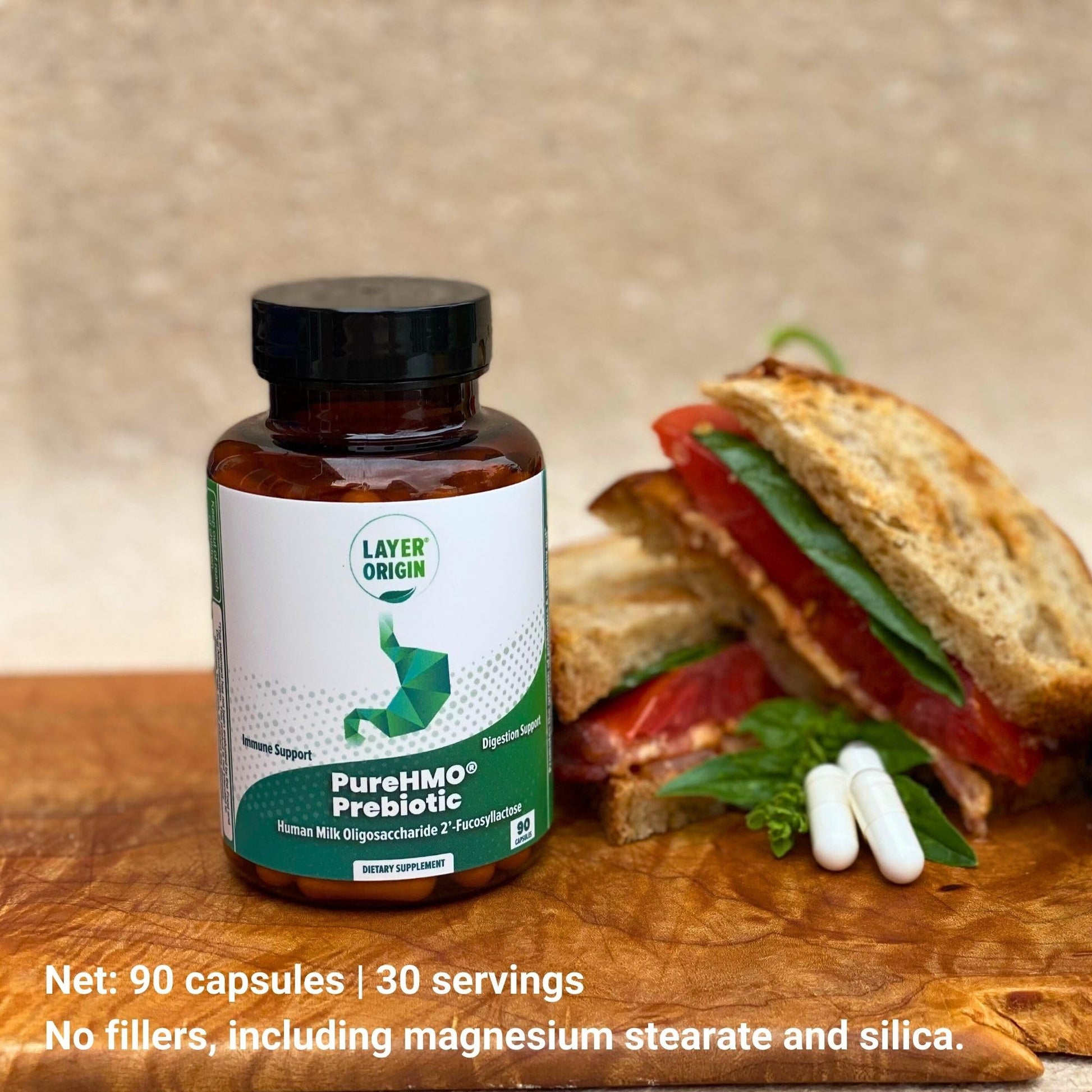 Layer Origin PureHMO Human Milk Oligosaccharide (HMO 2'-FL) Prebiotic Fiber - Feed 180 Billion Probiotics/Serving, 30-Day Supply - dailyvitalstore