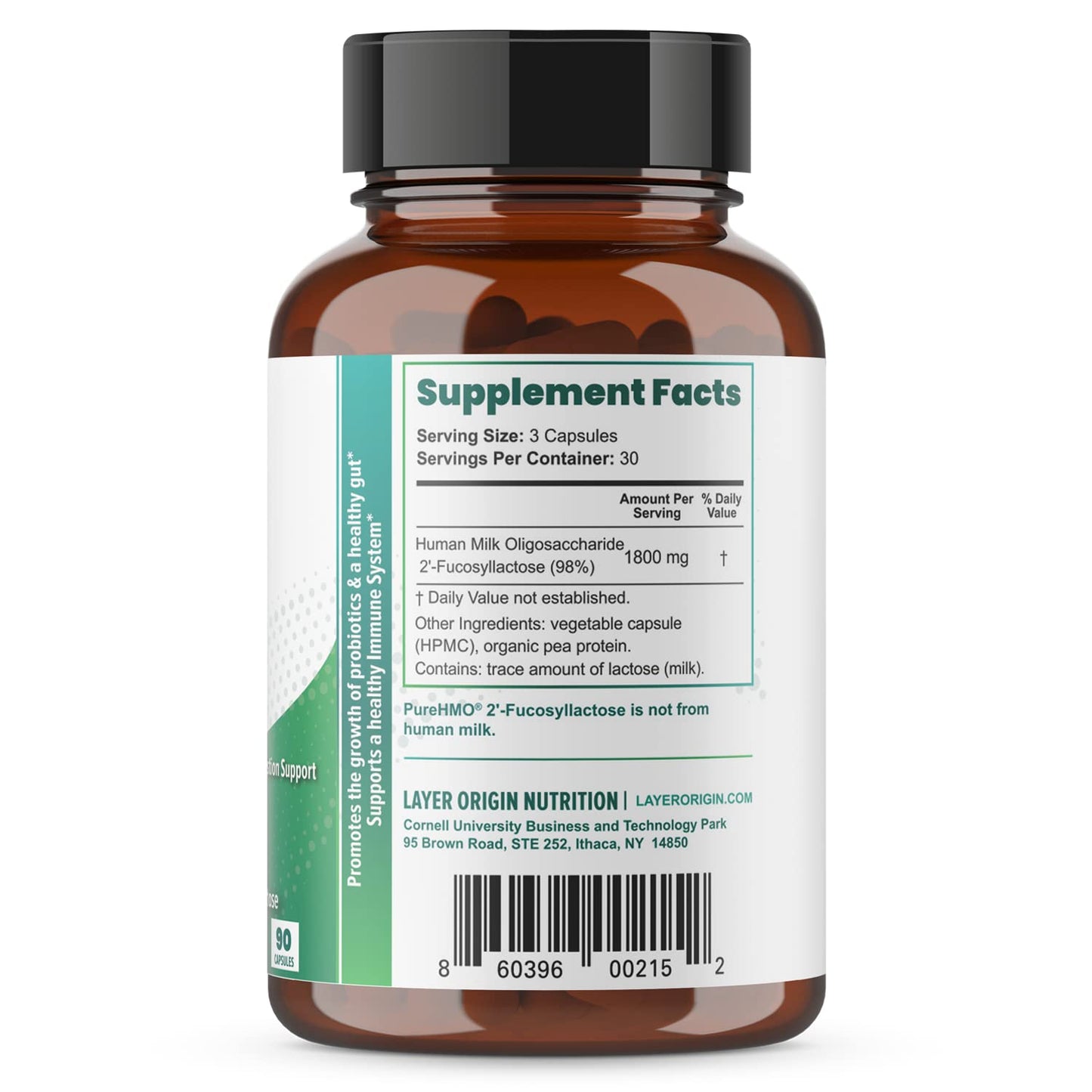 Layer Origin PureHMO Human Milk Oligosaccharide (HMO 2'-FL) Prebiotic Fiber - Feed 180 Billion Probiotics/Serving, 30-Day Supply - dailyvitalstore