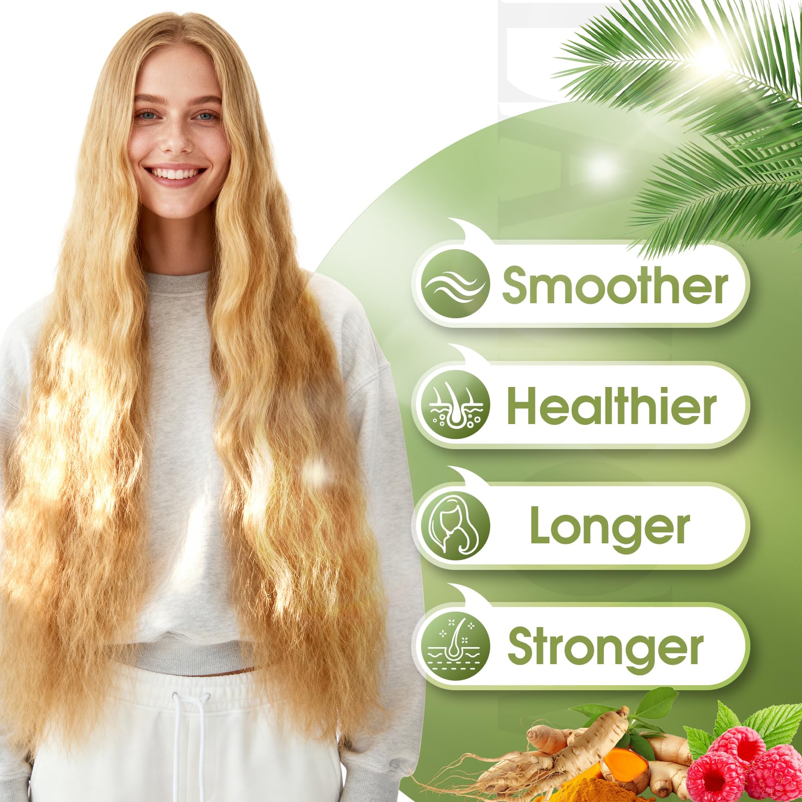 Lazpowfi Hair Growth Supplement, Biotin 10000mcg, 32-in-1 with Vitamin A, B3, C, Magnesium, Calcium, Hair Growth Products, Supports Hair & Nails Natural Growth Vitamins, for Women & Men - 30 Servings - dailyvitalstore