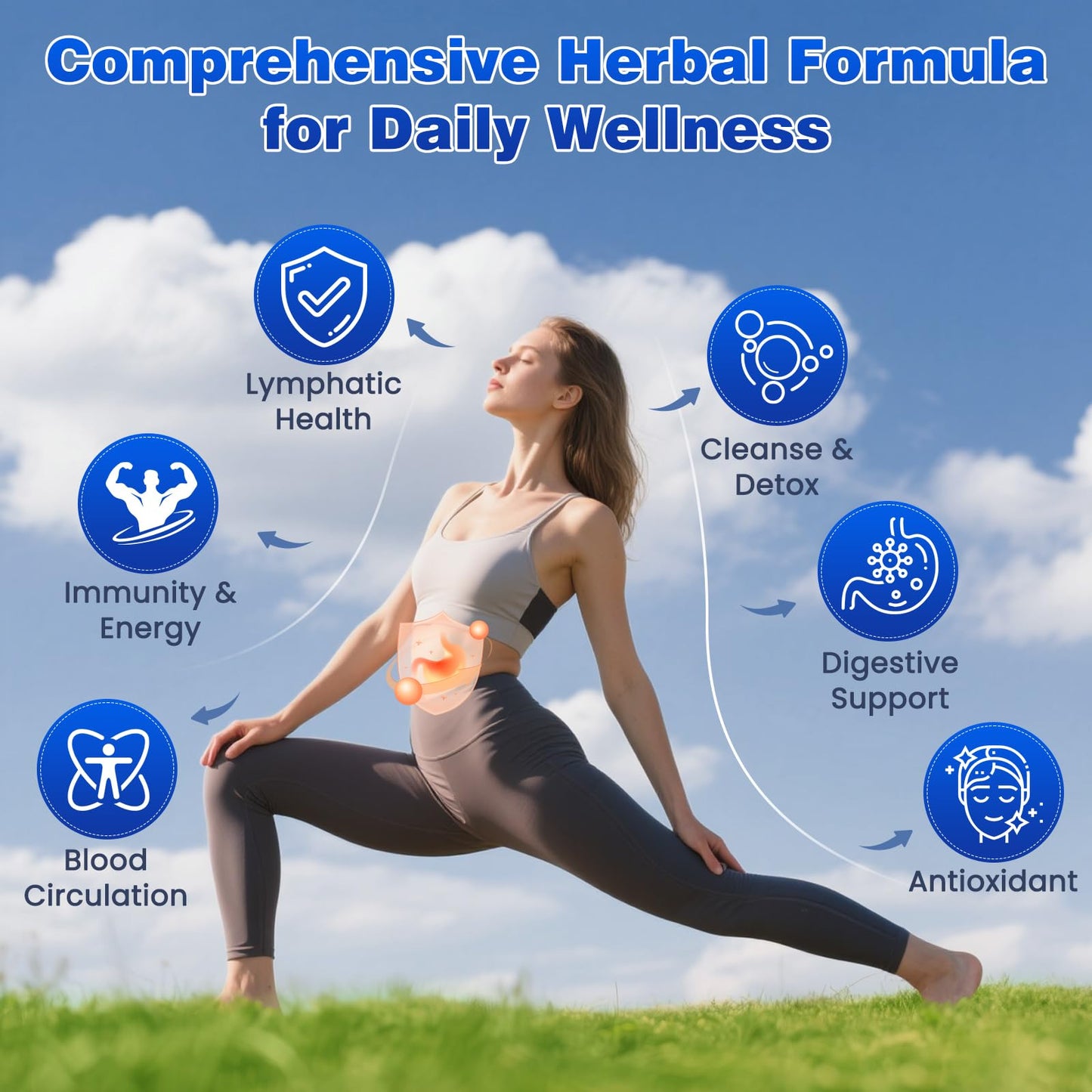 Lazpowfi Lymphatic Drainage Drops – Liposomal Lymphatic Drainage Supplements with Echinacea 500mg, Elderberry, Burdock Root & Dandelion – Liquid Lymphatic Drops, 2 fl oz - dailyvitalstore