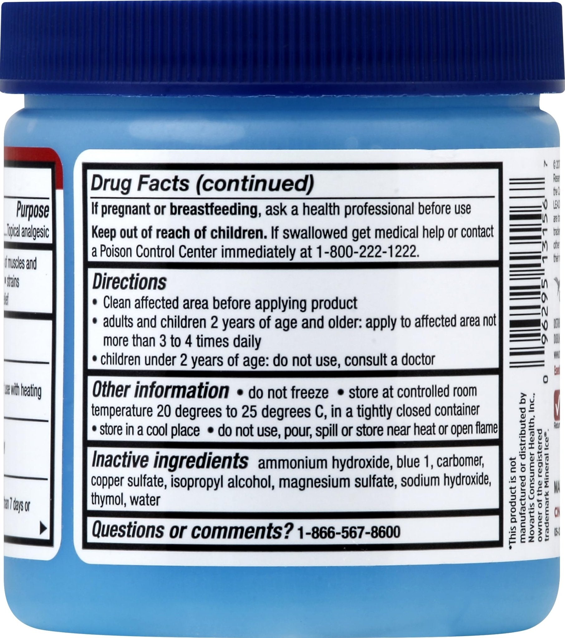 LEADER Ice Blue Gel Pain Relieving Greaseless Fast-Acting Topical Analgesic Cooling Therapy Muscle Joint Long-Lasting Relief Backache Arthritis Sports Injuries soothes Aches 8oz. Each (Pack of 5) - dailyvitalstore