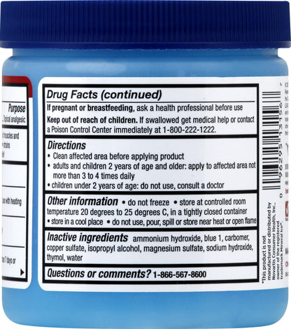 LEADER Ice Blue Gel Pain Relieving Greaseless Fast-Acting Topical Analgesic Cooling Therapy Muscle Joint Long-Lasting Relief Backache Arthritis Sports Injuries soothes Aches 8oz. Each (Pack of 5) - dailyvitalstore