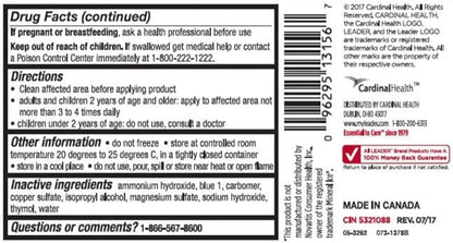 Leader Mineral Ice Blue Gel, Menthol 2%, Pain Relief Gel, Topical Analgesic, for Muscle Pain, Backache, Arthritis & Sport Injuries, for Adults and Kids 2+, Compare to Mineral Ice, 8 oz - dailyvitalstore