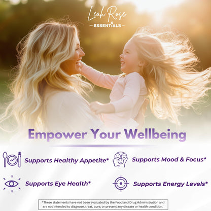 Leah Rose Essentials Saffron Supplement 88.5mg | Mood, Focus, and Stress Support | 60 Premium Saffron Extract Capsules | Made in the USA | 3rd Party Lab Tested | Non-GMO, Vegan, Gluten-Free - dailyvitalstore