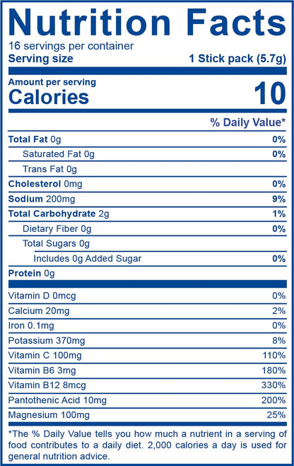 LEAN Hydration Daily Electrolyte Packets Drink Mix | Zero Calories, Zero Sugar Plus Vitamins, Minerals & More | 16 ct (Strawberry Kiwi Melon) - dailyvitalstore