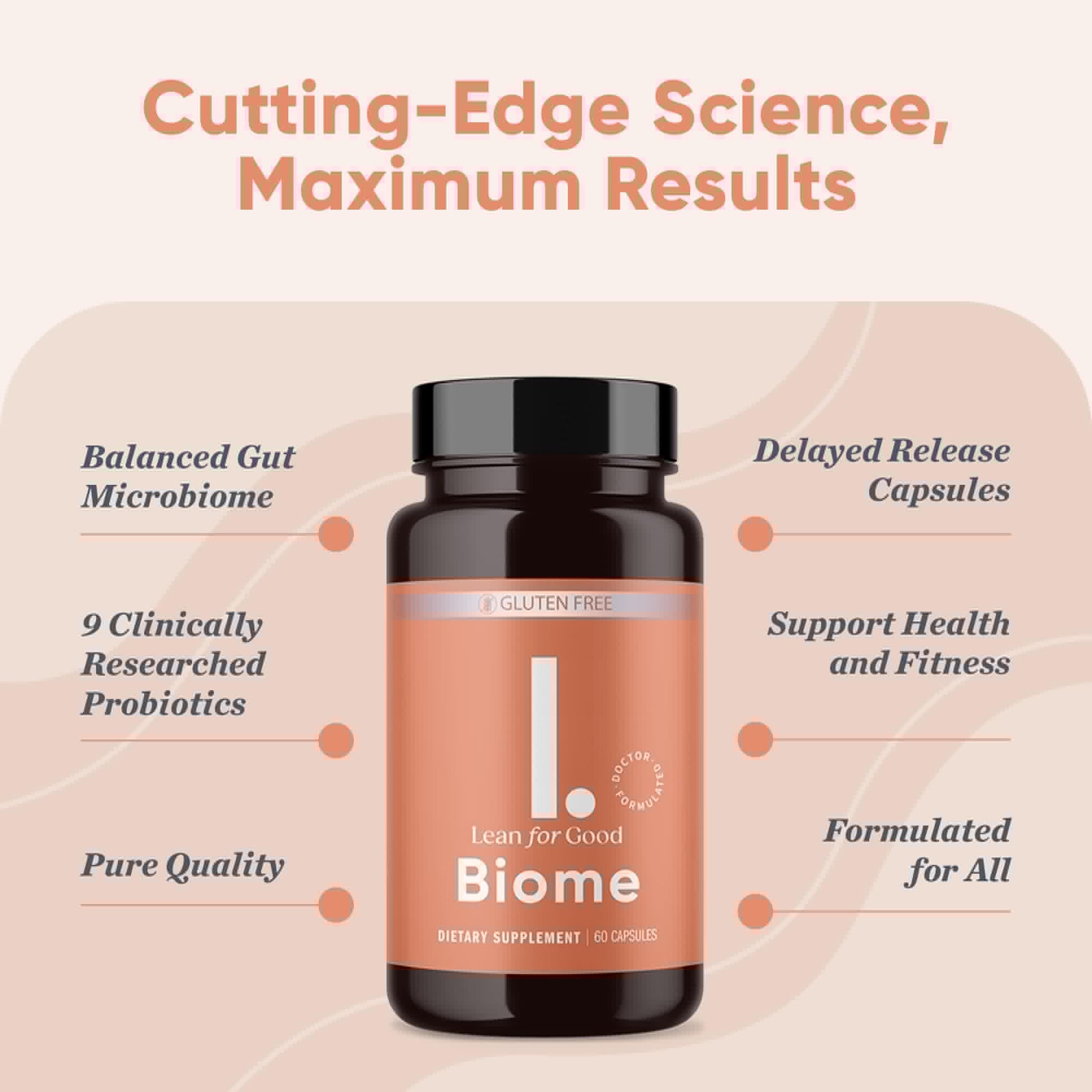 LEANFORGOOD Biome, 9-Strain Probiotic Formula, Supports a Balanced Gut Microbiome, Powerful Gut Probiotics - dailyvitalstore