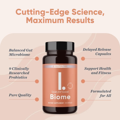 LEANFORGOOD Biome, 9-Strain Probiotic Formula, Supports a Balanced Gut Microbiome, Powerful Gut Probiotics - dailyvitalstore