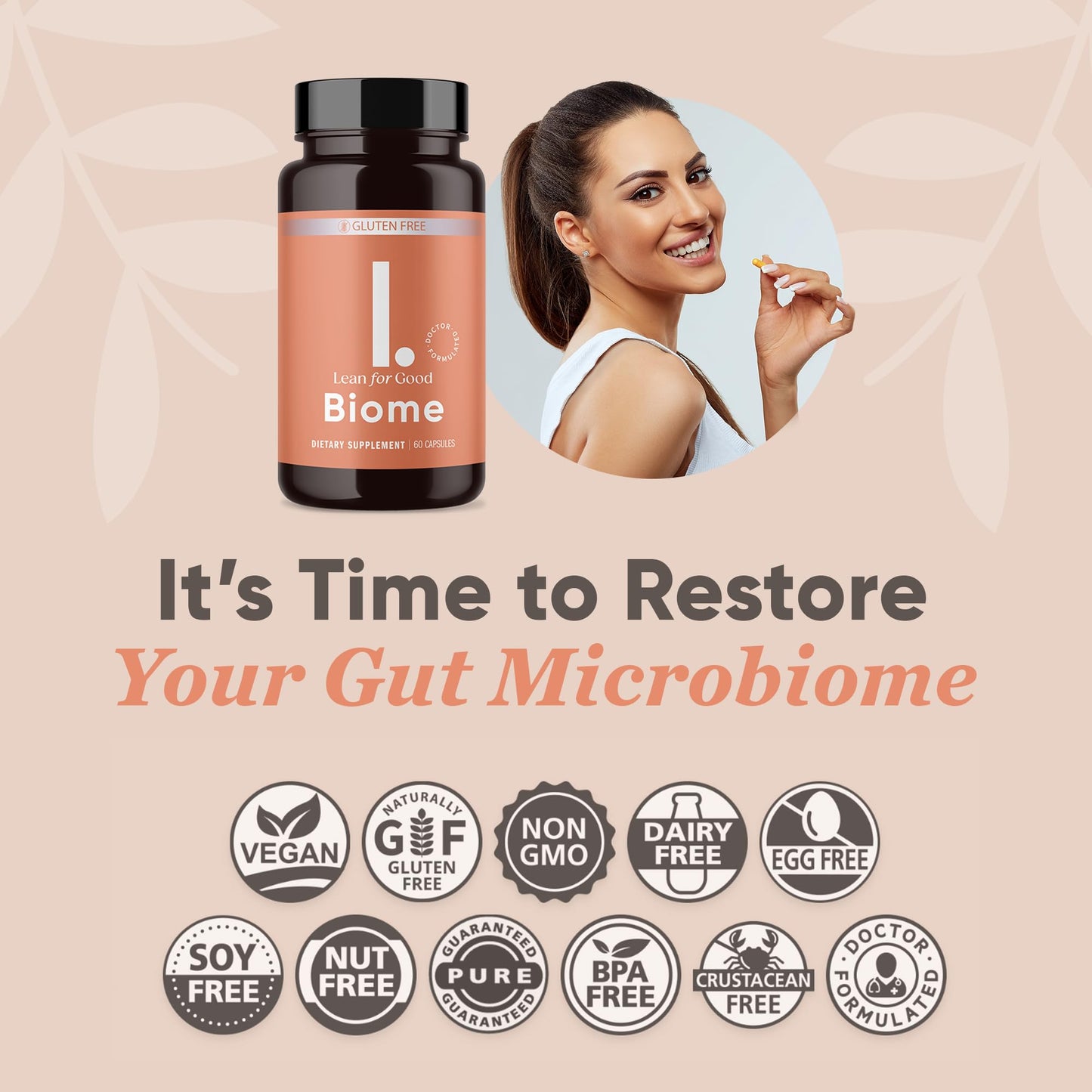 LEANFORGOOD Biome, 9-Strain Probiotic Formula, Supports a Balanced Gut Microbiome, Powerful Gut Probiotics - dailyvitalstore