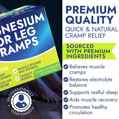 Leg Cramp Relief Pills | Pain Relief for Muscle Spasms, Soreness, & Foot and Calf Cramps | Homeopathic Medicine for Restless Legs Syndrome Relief (30 Pills) - dailyvitalstore