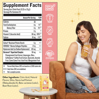 Legendairy Milk She’s Glowing Collagen Peptides Powder with Prebiotic Fiber, Tropical Drink Mix Supplement for Women, - dailyvitalstore