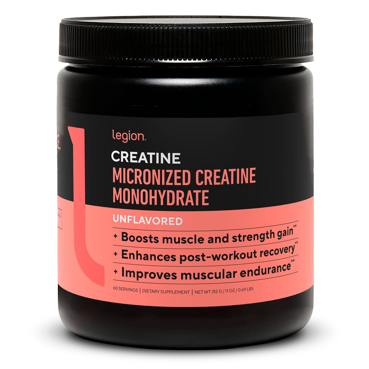 LEGION Micronized Creatine Monohydrate Supplement - Clean Creatine Powder for Muscle Gain & Post Workout Recovery - Micronized Creatine Supplement for Maximum - dailyvitalstore
