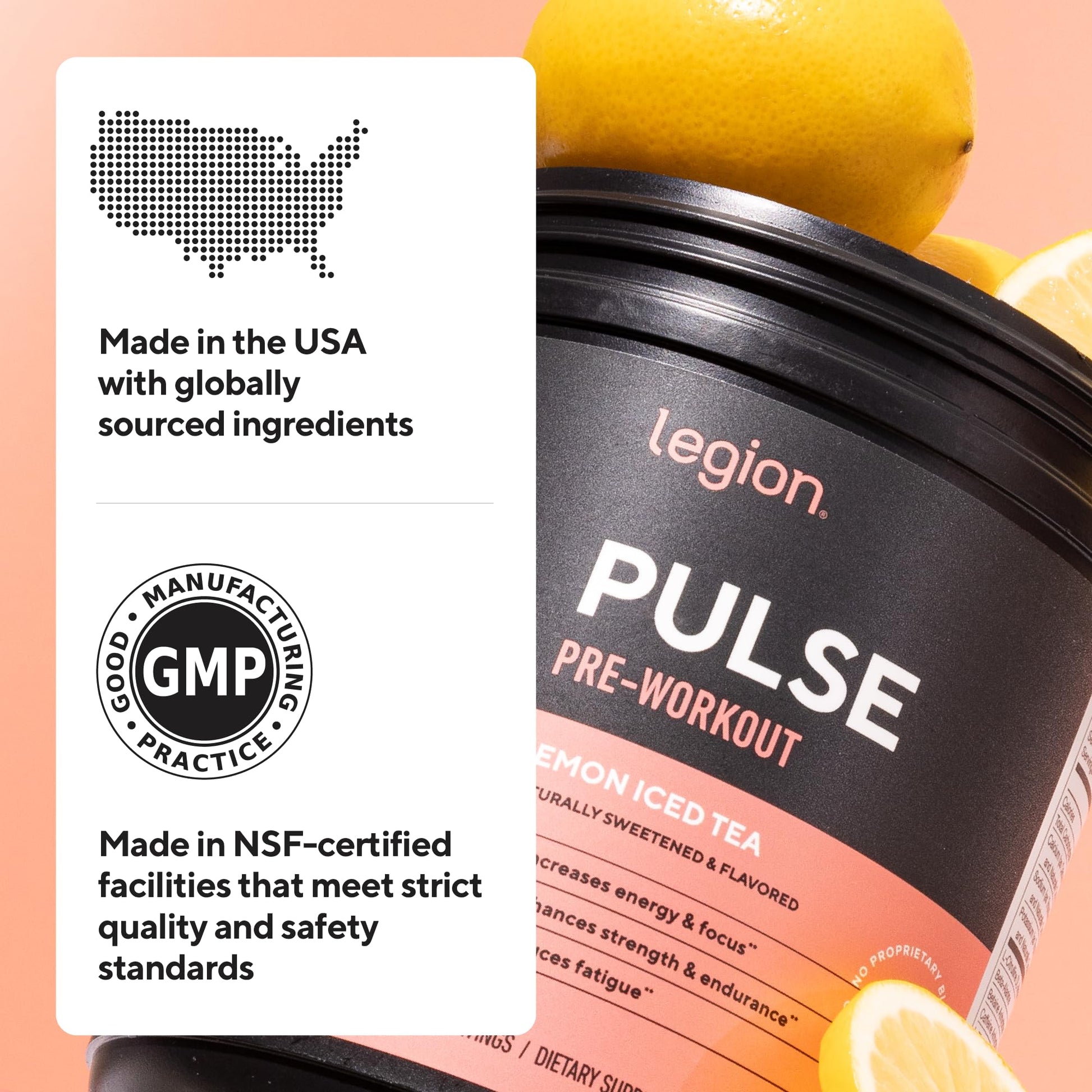LEGION Pulse Pre Workout Supplement - All Natural Nitric Oxide Preworkout Drink to Boost Energy, Creatine Free, Naturally Sweetened, - dailyvitalstore