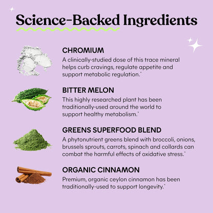 Lemme Curb Cravings, Improve Carb Metabolism, Support Weight Management w/Clinically Studied Chromium Picolinate, Bitter Melon, Ceylon Cinnamon - dailyvitalstore