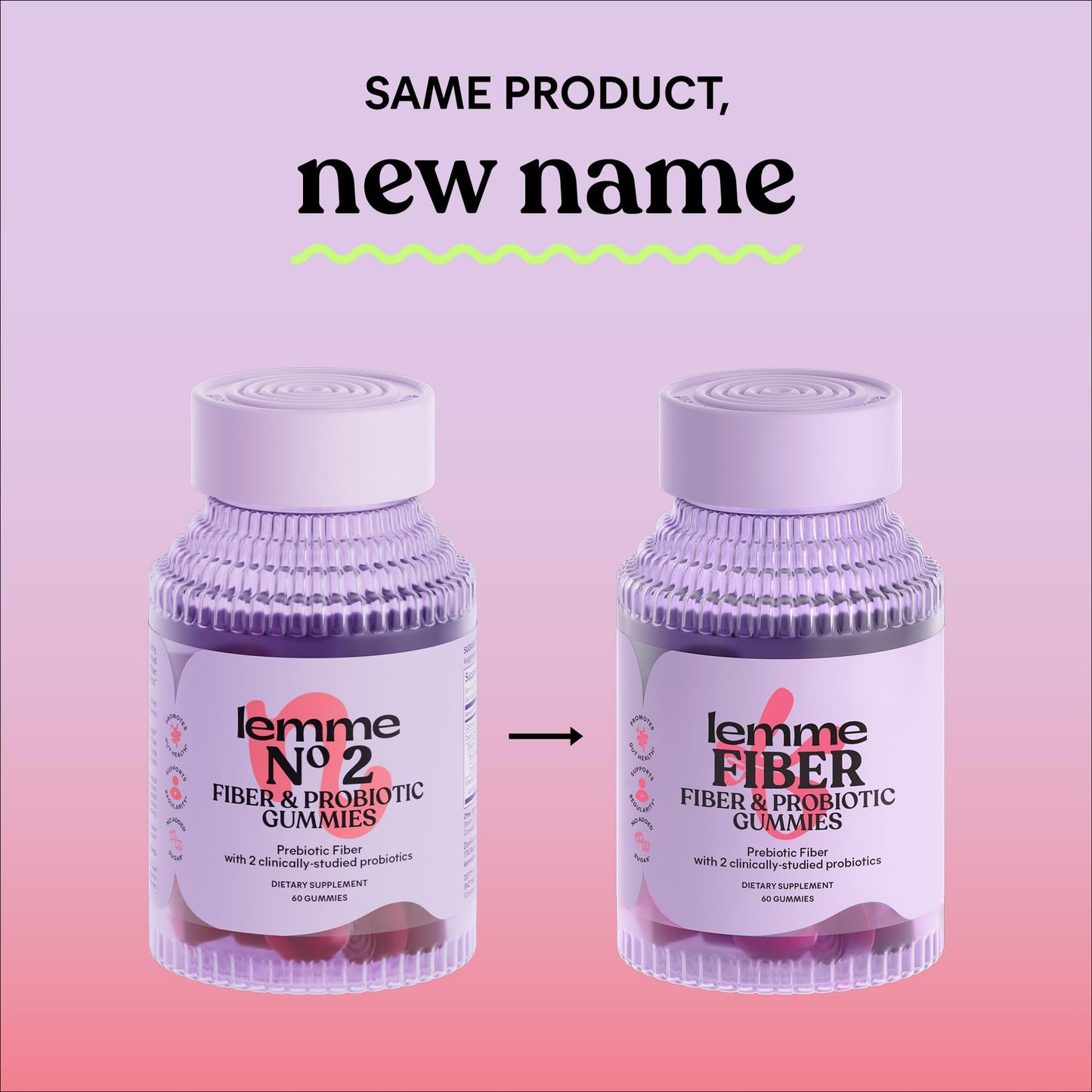 Lemme Fiber & Probiotic Gummies for Adults, Promotes Regularity & Digestive Health, No Sugar Added Strawberry Flavor, 4g Prebiotic Fiber & Clinically - dailyvitalstore