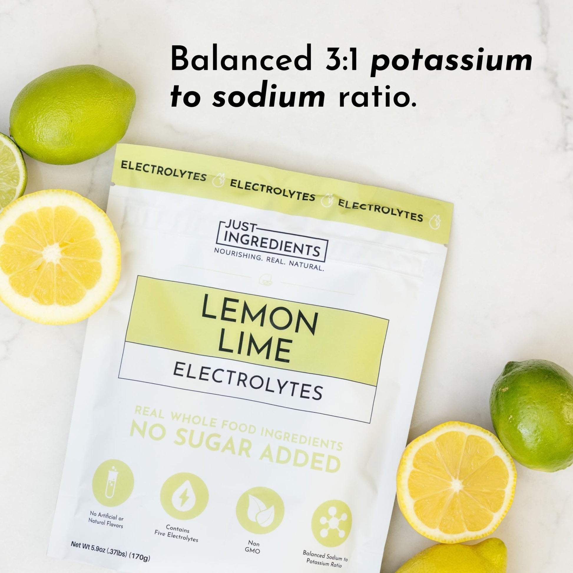 Lemon Lime Electrolytes – 30‑Serving Hydration Drink Mix with Coconut Water, Sea Salt, and Trace Minerals – Supports Energy, Recovery, and Electrolyte Balance* - dailyvitalstore