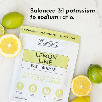 Lemon Lime Electrolytes – 30‑Serving Hydration Drink Mix with Coconut Water, Sea Salt, and Trace Minerals – Supports Energy, Recovery, and Electrolyte Balance* - dailyvitalstore