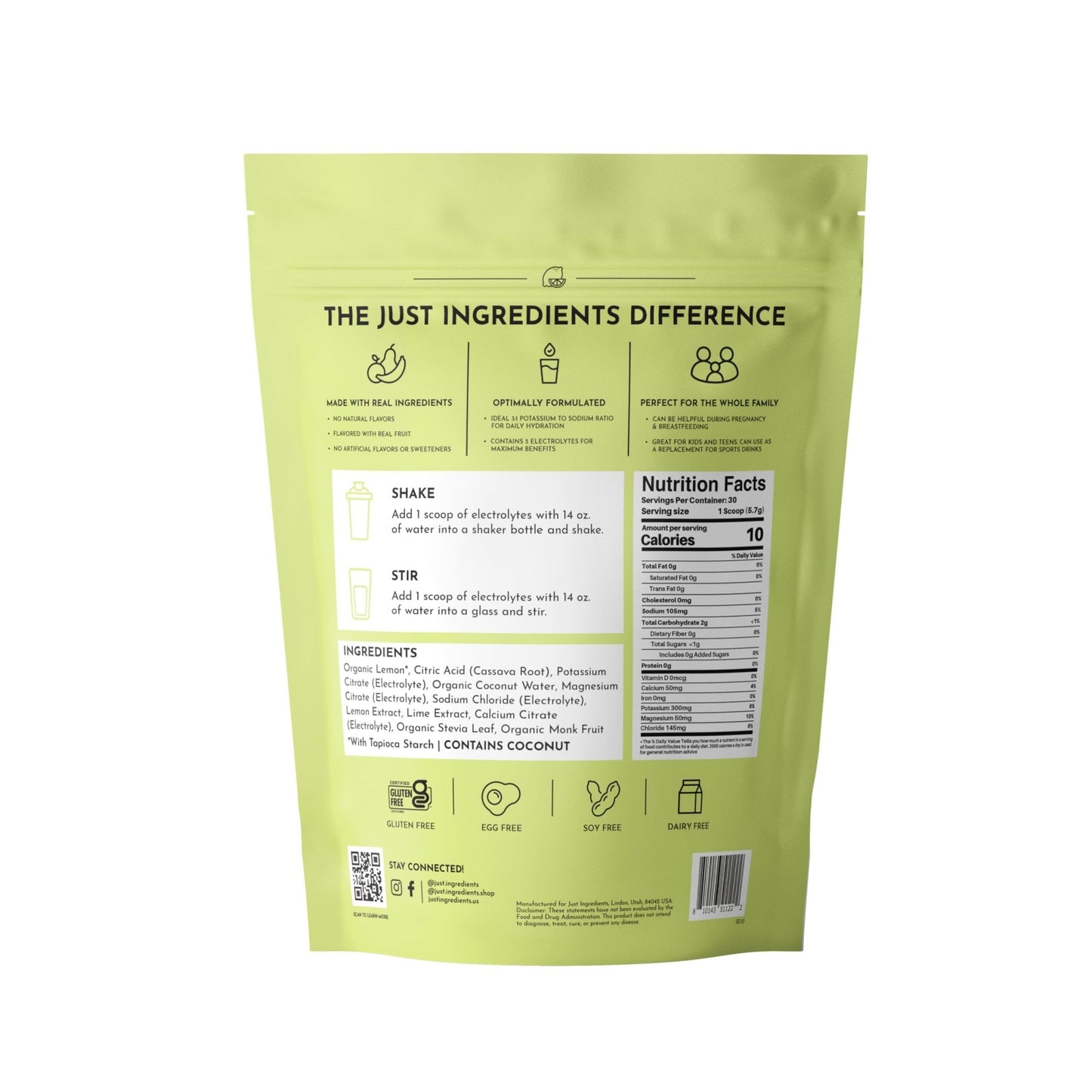 Lemon Lime Electrolytes – 30‑Serving Hydration Drink Mix with Coconut Water, Sea Salt, and Trace Minerals – Supports Energy, Recovery, and Electrolyte Balance* - dailyvitalstore