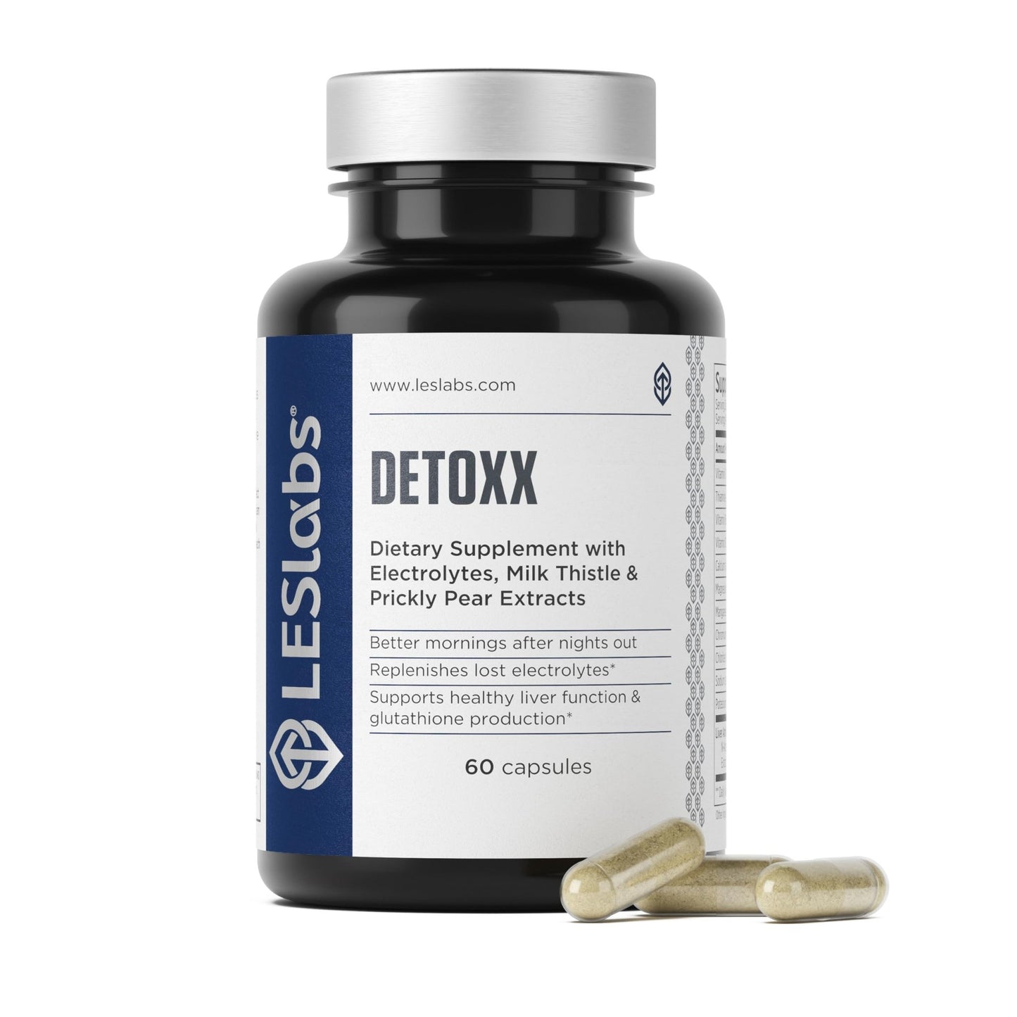 LES Labs DeToxx – Better Mornings & Recovery, Liver Support, Electrolyte Replenishment & Glutathione Support – Prickly Pear, Milk Thistle & NAC - dailyvitalstore