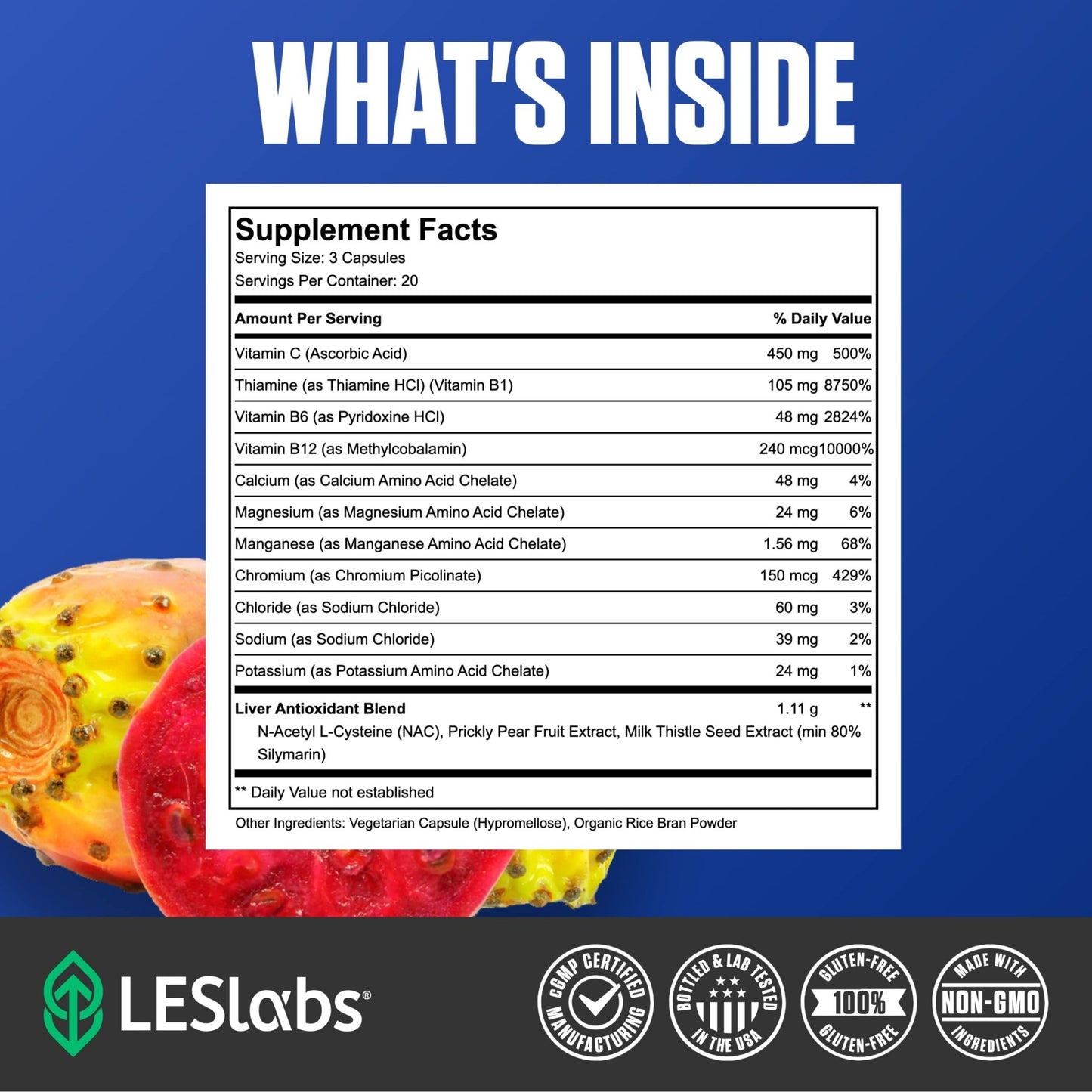 LES Labs DeToxx – Better Mornings & Recovery, Liver Support, Electrolyte Replenishment & Glutathione Support – Prickly Pear, Milk Thistle & NAC - dailyvitalstore