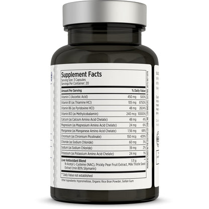 LES Labs DeToxx – Better Mornings & Recovery, Liver Support, Electrolyte Replenishment & Glutathione Support – Prickly Pear, Milk Thistle & NAC – Non-GMO Supplement – 60 Capsules - dailyvitalstore