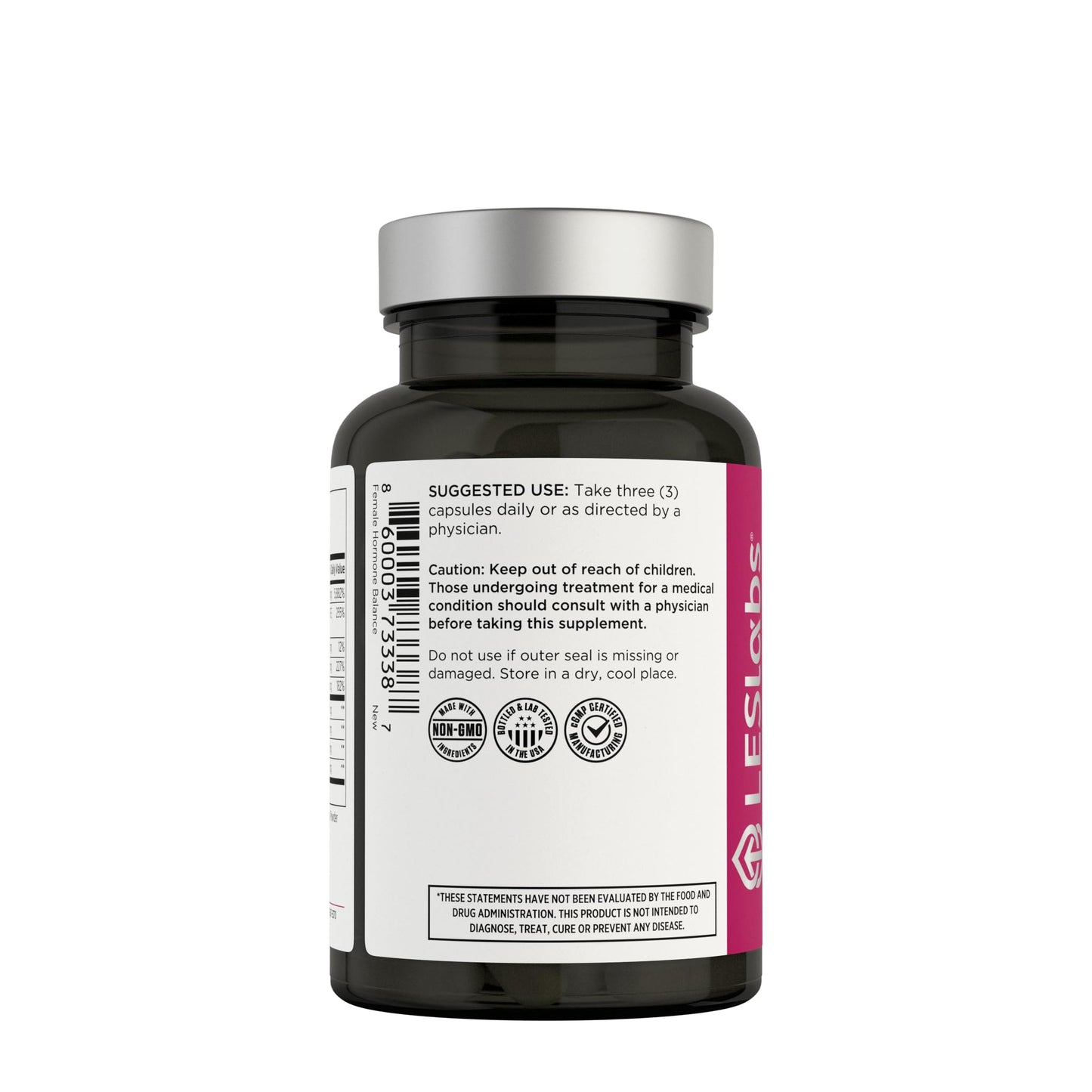 LES Labs Female Hormone Balance Supplement – Hormone Support for Women with Inositol, DIM, Vitex, Chaste Tree, Vitamin B6 & Folate – Menstrual Cycle & Fertility Support – 90 Capsules – Non-GMO - dailyvitalstore