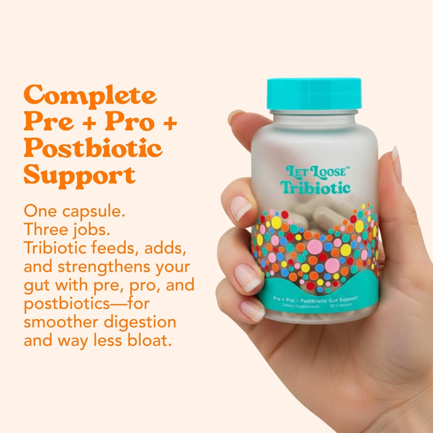 Let Loose Daily Tribiotic Pills - Probiotics, Prebiotics, and Postbiotics to Feed Your Microbiome and Support Smooth Daily Digestion, Gut Health, - dailyvitalstore