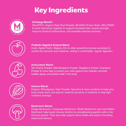 L'Evate You Vitality Daily Greens Powder (28 Servings) 30 Superfoods, 9 Greens - for a Cellular Energy Boost, Powered by M-Charge Complex for All Day Energy (Tart Cherry) - dailyvitalstore