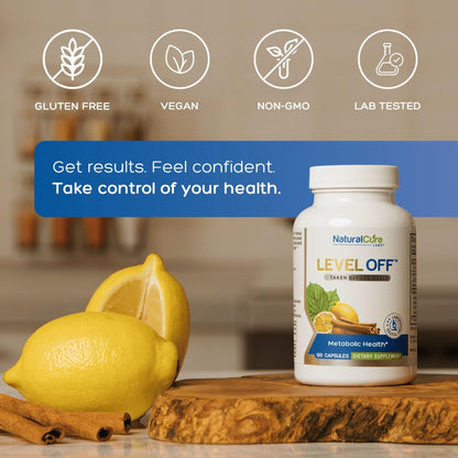 Level Off Glucose Support Supplement – After-Meal Support Formula for Healthy Post-Meal Glucose Response, Plant-Based Capsules for Metabolic Wellness, Vegan & Non-GMO – 120 Count (Pack of 1). - dailyvitalstore