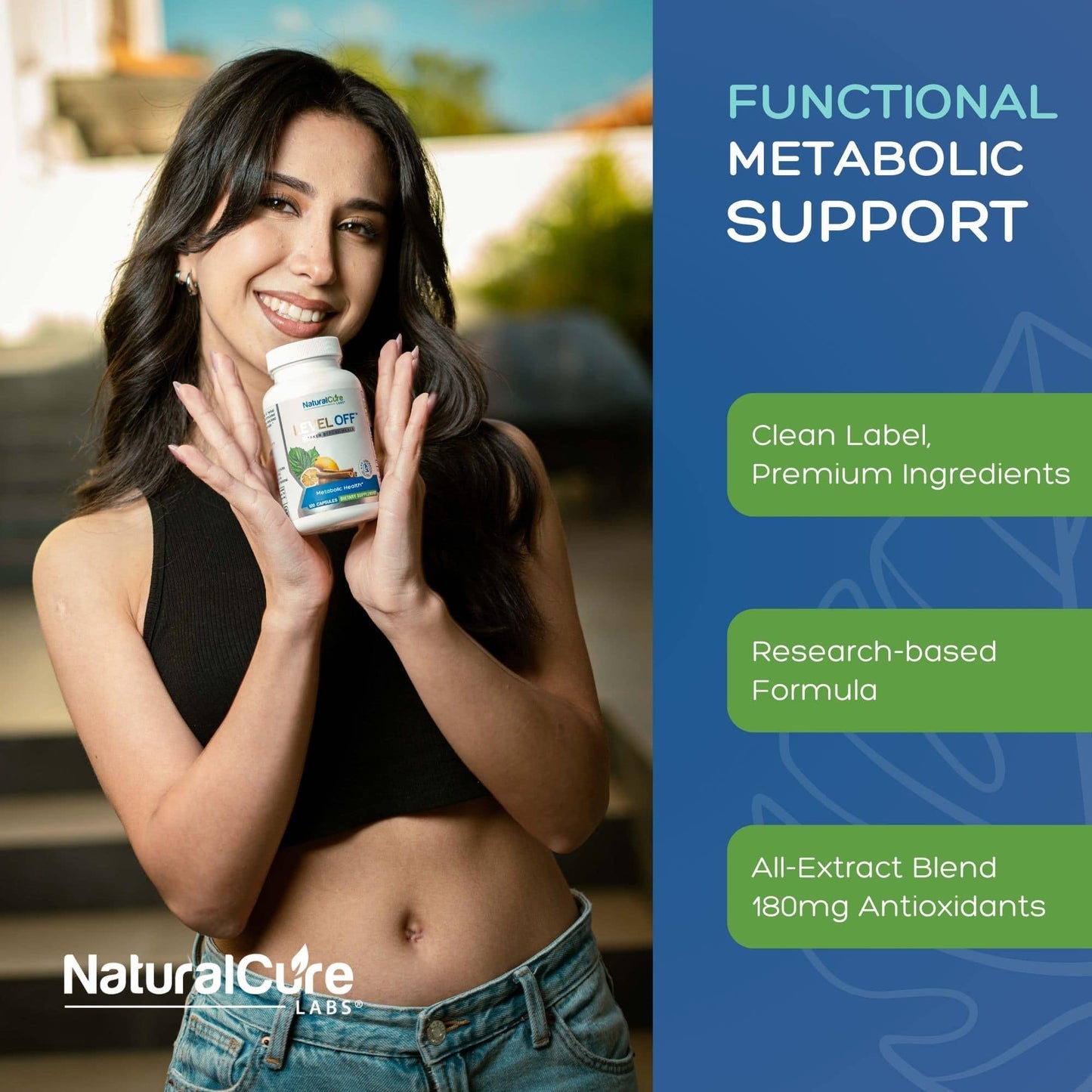 Level Off Glucose Support Supplement – After-Meal Support Formula for Healthy Post-Meal Glucose Response, Plant-Based Capsules for Metabolic Wellness, Vegan & Non-GMO – 120 Count (Pack of 1). - dailyvitalstore
