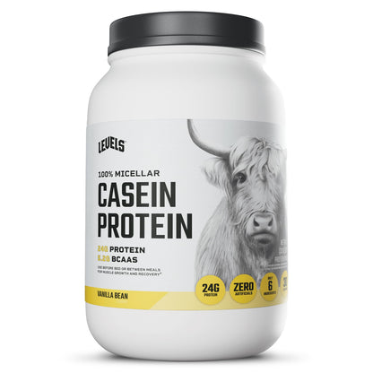 Levels 100% Micellar Casein Protein, Hormone Free, Vanilla Bean, 2LB - dailyvitalstore