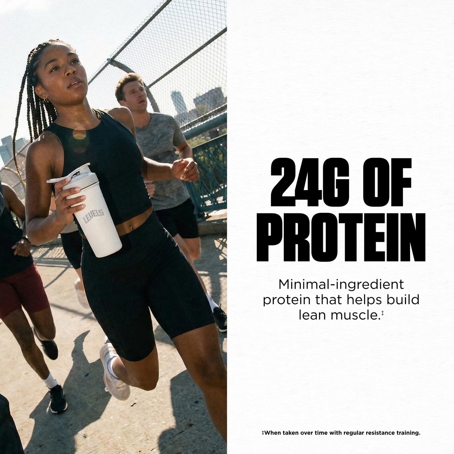 Levels Grass Fed Whey Protein Powder, No Artificials, 24G of Protein, Vanilla Bean, 1LB - dailyvitalstore