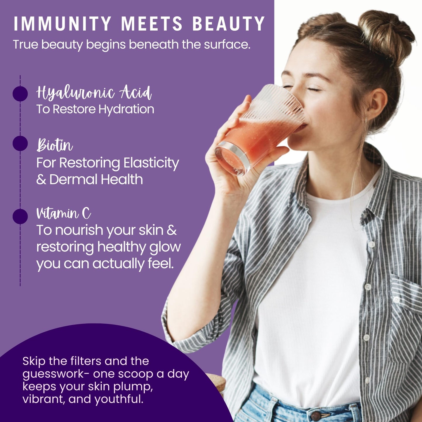Leverage Mixed Berries Anti–Aging Supplement & Longevity Mix - Daily Wellness Multivitamin Powder with Hyaluronic Acid, L-Glycine & Magnesium for Skin, Energy, Cognitive Function & Joint–30 Servings - dailyvitalstore
