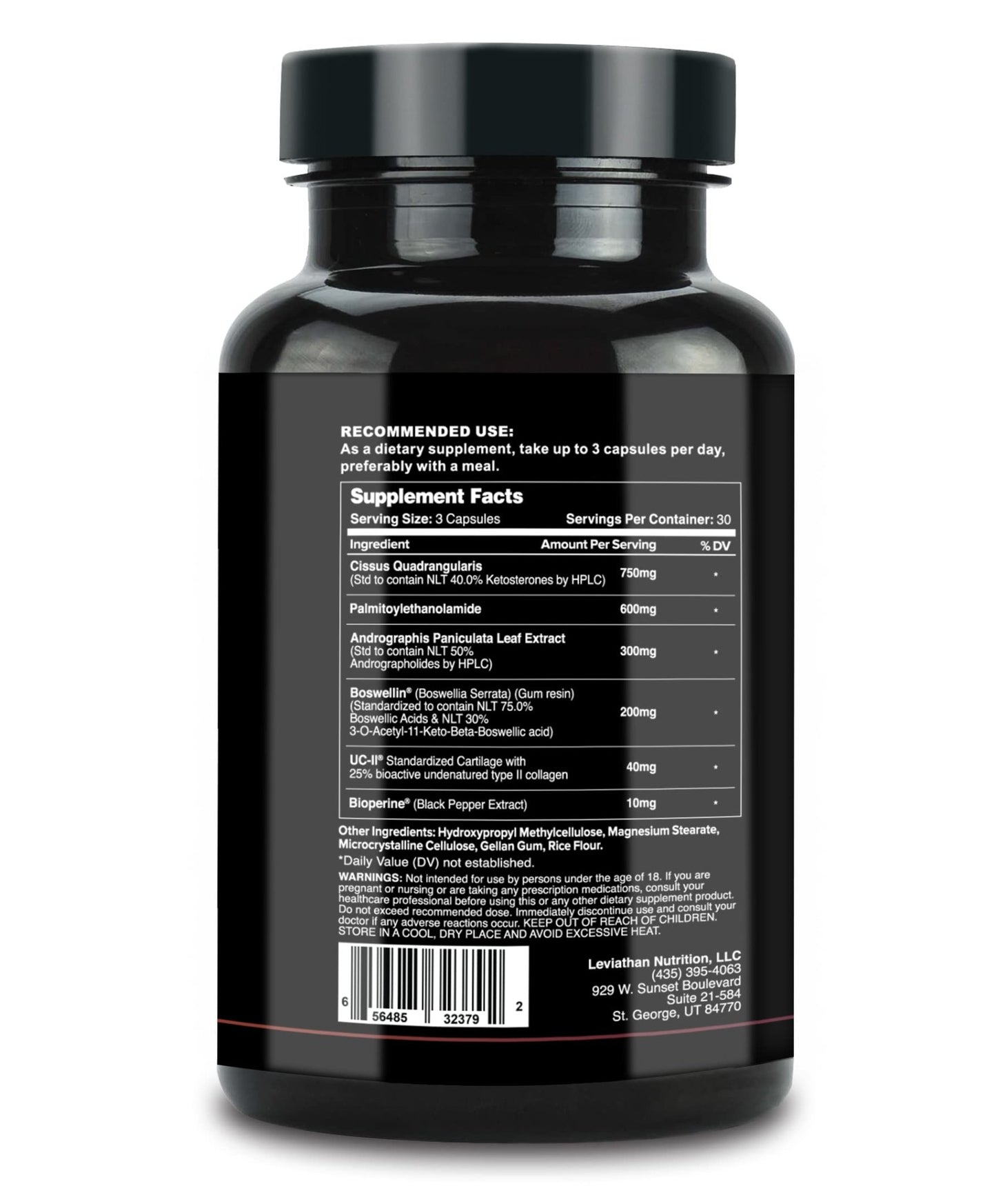 Leviathan Nutrition Joint Support | Helps Repair & Restore Joints for Comfort Mobility, Flexibility, Strength & Joint Health with Boswellia for Hands Back Knee and Joints for Men & Women - 90 Capsules - dailyvitalstore