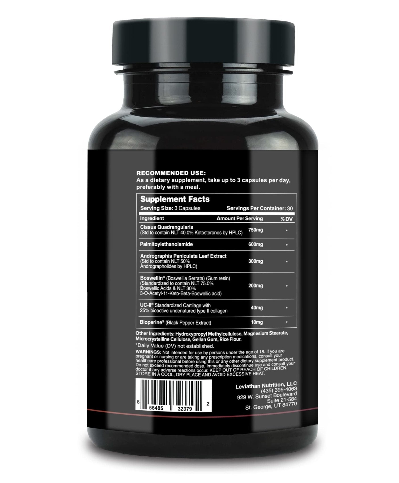 Leviathan Nutrition Joint Support | Helps Repair & Restore Joints for Comfort Mobility, Flexibility, Strength & Joint Health with Boswellia for Hands Back Knee and Joints for Men & Women - 90 Capsules - dailyvitalstore
