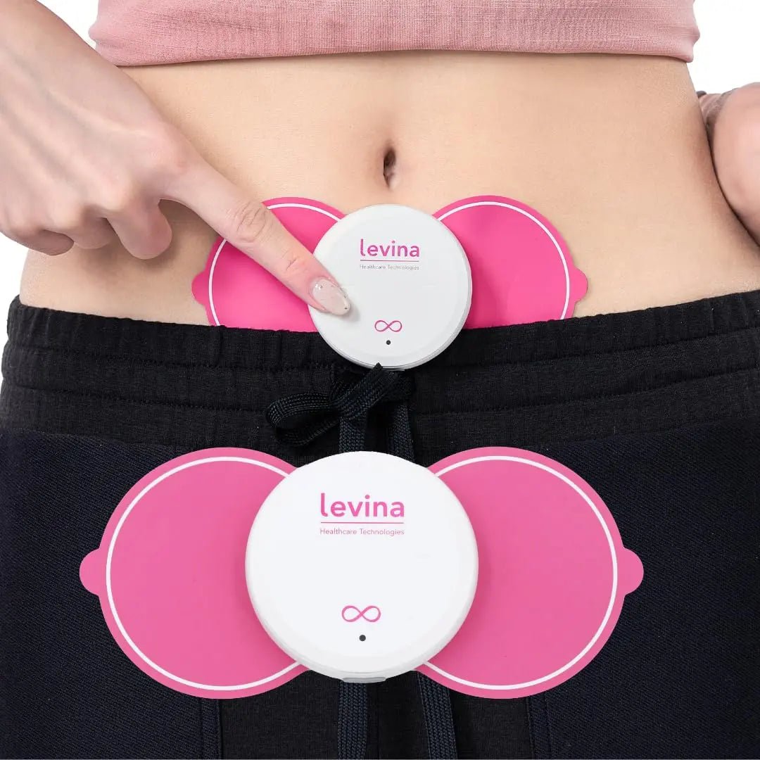 Levina Menstrual Period Relief Device - Wireless TENS Unit and Biocompatible Electrode Pads, Rechargeable, Magnetic Connection, Instant Cramp & PMS Relief, and Drug-Free, FSA HSA Eligible (RS-38) - dailyvitalstore