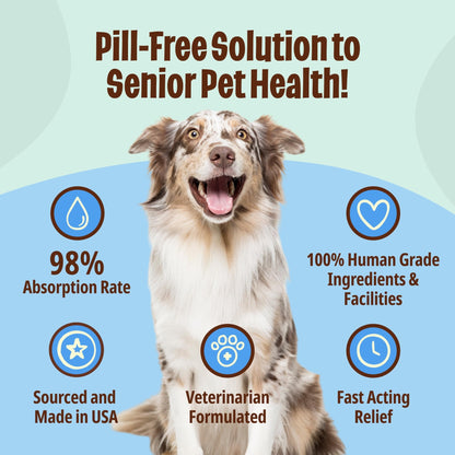 Licks Pill-Free Dog Joint and Heart - Glucosamine & Omega 3 Fish Oil Supplement for Dogs - Inflammation Supplements for Joint Support - Gel Packets - 30 Use - dailyvitalstore