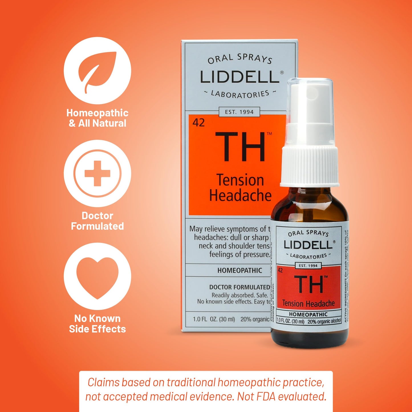 Liddell Homeopathic Tension Headache, 1 Ounce - dailyvitalstore
