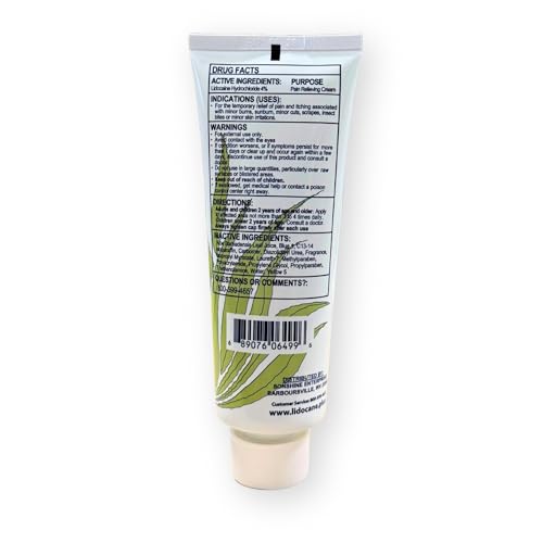 Lidocaine Plus 4% Lidocaine Cream Maximum Strength Pain & Itch Relief - Non-Greasy Formula Numbing Cream - Fast Acting Topical Pain Reliever, Soothing Topical Analgesic Aloe Vera Scent - 4 oz - dailyvitalstore