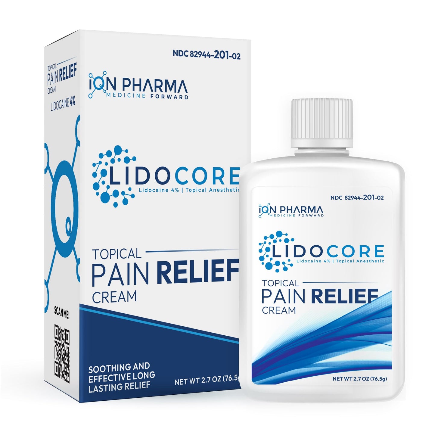 Lidocore Pain Relief Cream with 4% Lidocaine | Maximum Strength OTC | Safe & Compliant formula | Minor cuts, scrapes, insect bites, cold sores | Non-Greasy, Odor-free, Fragrance-Free | 2.7 oz (76.5 g) - dailyvitalstore