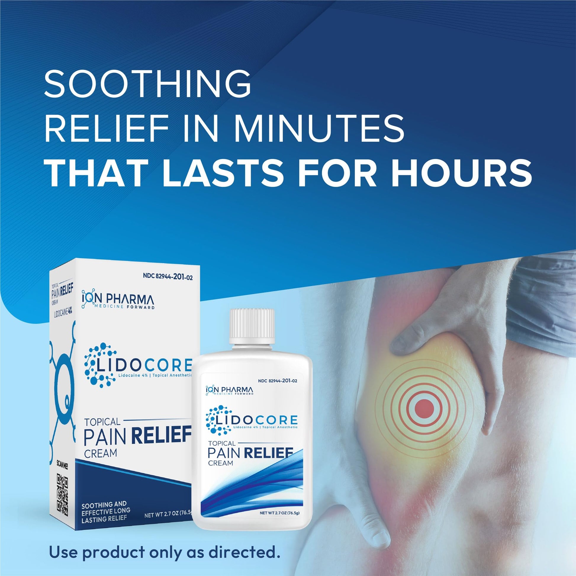Lidocore Pain Relief Cream with 4% Lidocaine | Maximum Strength OTC | Safe & Compliant formula | Minor cuts, scrapes, insect bites, cold sores | Non-Greasy, Odor-free, Fragrance-Free | 2.7 oz (76.5 g) - dailyvitalstore