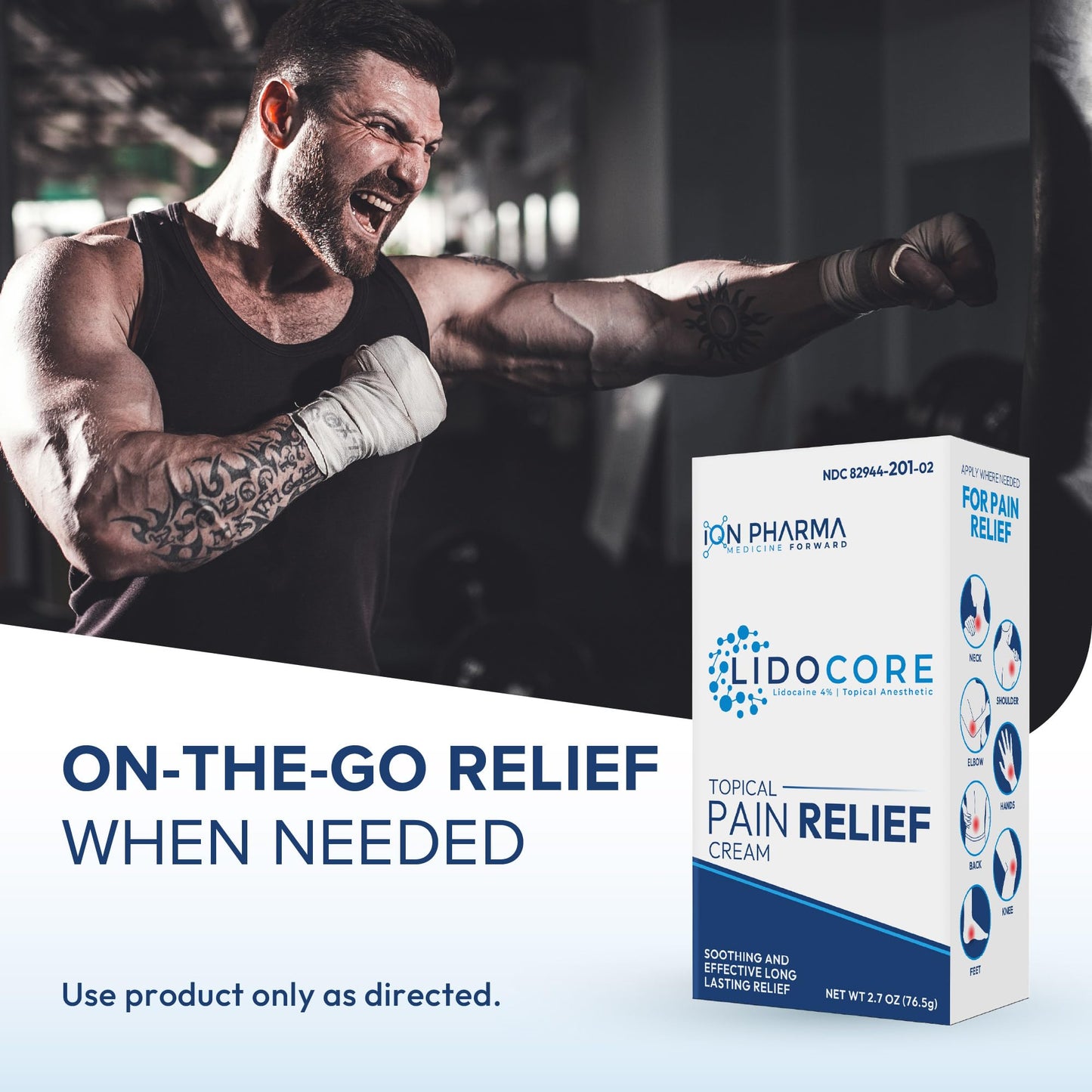 Lidocore Pain Relief Cream with 4% Lidocaine | Maximum Strength OTC | Safe & Compliant formula | Minor cuts, scrapes, insect bites, cold sores | Non-Greasy, Odor-free, Fragrance-Free | 2.7 oz (76.5 g) - dailyvitalstore