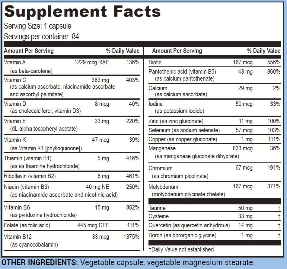 Life Enhancement One-Per-Meal Radical Shield - Multi-Antioxidant, Multivitamin and Multimineral Supplement - 84 Servings - dailyvitalstore