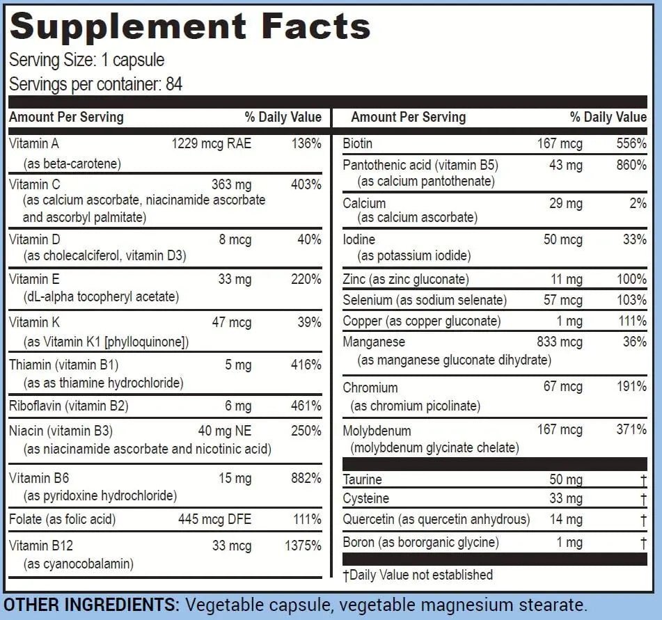 Life Enhancement One-Per-Meal Radical Shield - Multi-Antioxidant, Multivitamin and Multimineral Supplement - 84 Servings - dailyvitalstore