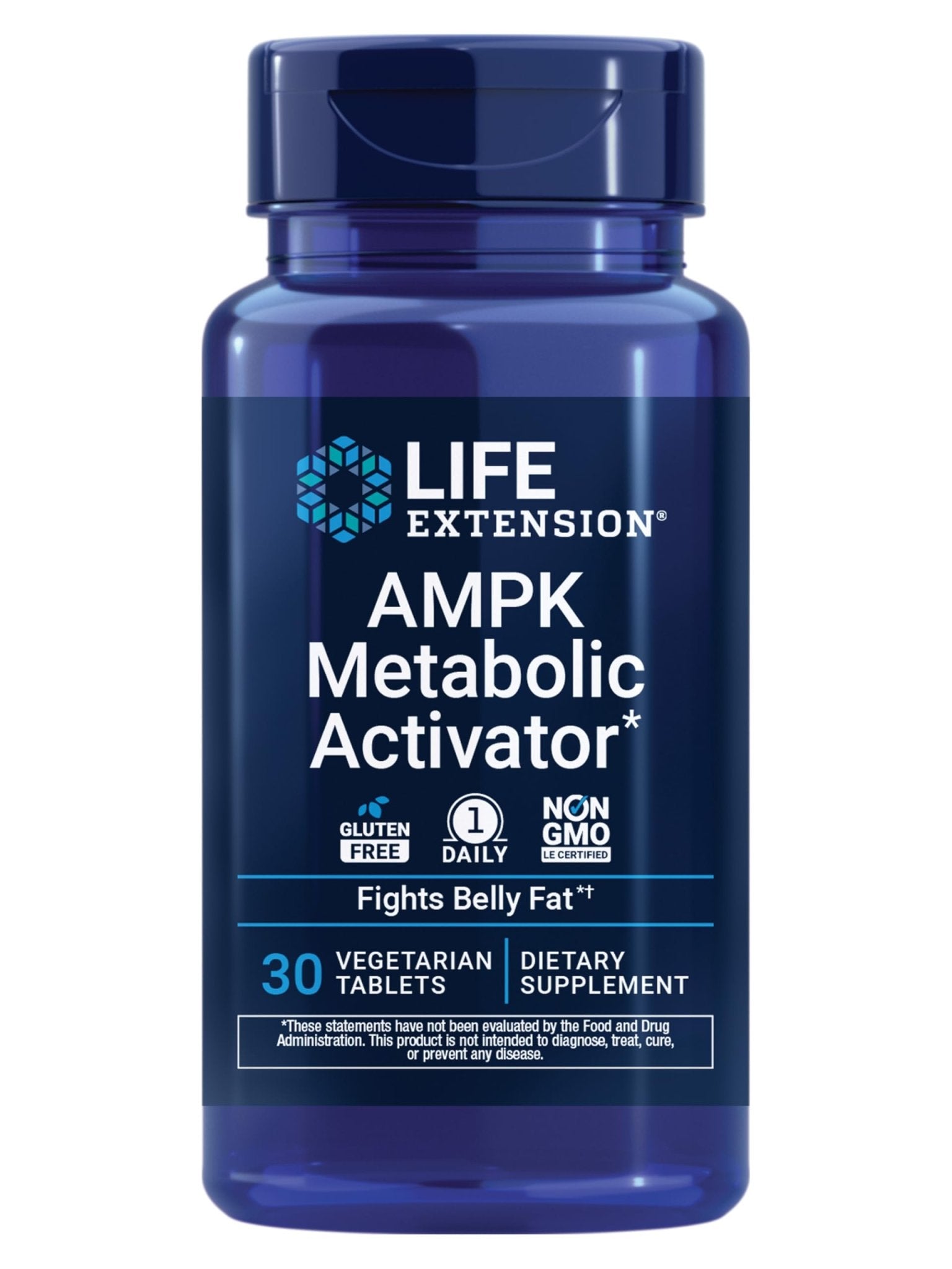 Life Extension AMPK Metabolic Activator*, Hesperidin, G. pentaphyllum, Fight unwanted Belly Fat, Target Overall Fat, Gluten-Free, Vegetarian, 1-Daily, Non-GMO, 30 Tablets - dailyvitalstore