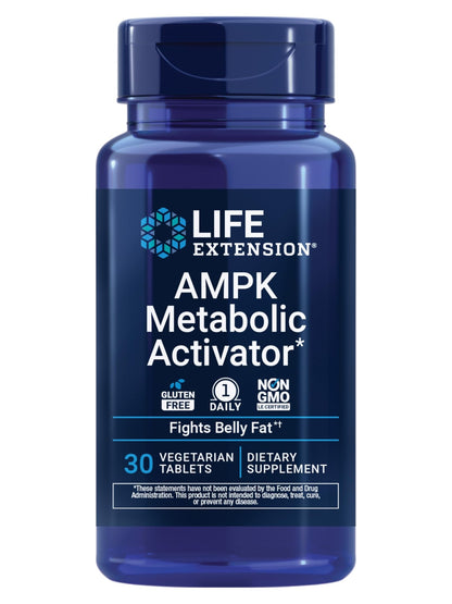 Life Extension AMPK Metabolic Activator*, Hesperidin, G. pentaphyllum, Fight unwanted Belly Fat, Target Overall Fat, Gluten-Free, Vegetarian, 1-Daily, Non-GMO, 30 Tablets - dailyvitalstore