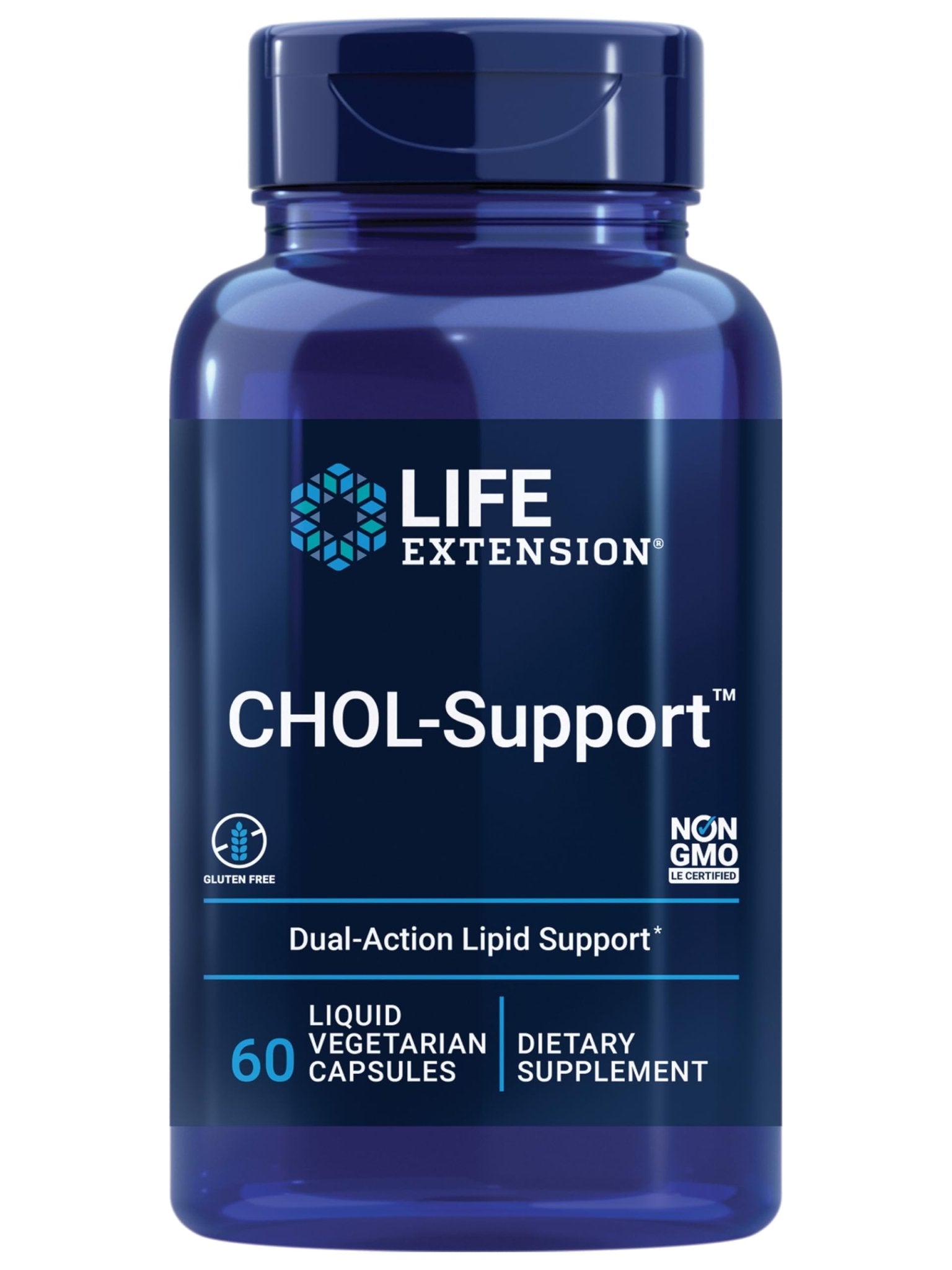 Life Extension CHOL-Support™, Helps Maintain Already Healthy Cholesterol, Heart Health, Artichoke Leaf Extract, Vitamin B5 pantethine, Gluten-Free, Non-GMO, Vegetarian, 60 Capsules - dailyvitalstore